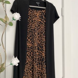Enfocus Studio Animal Print Dress Size 4. Black and Brown.